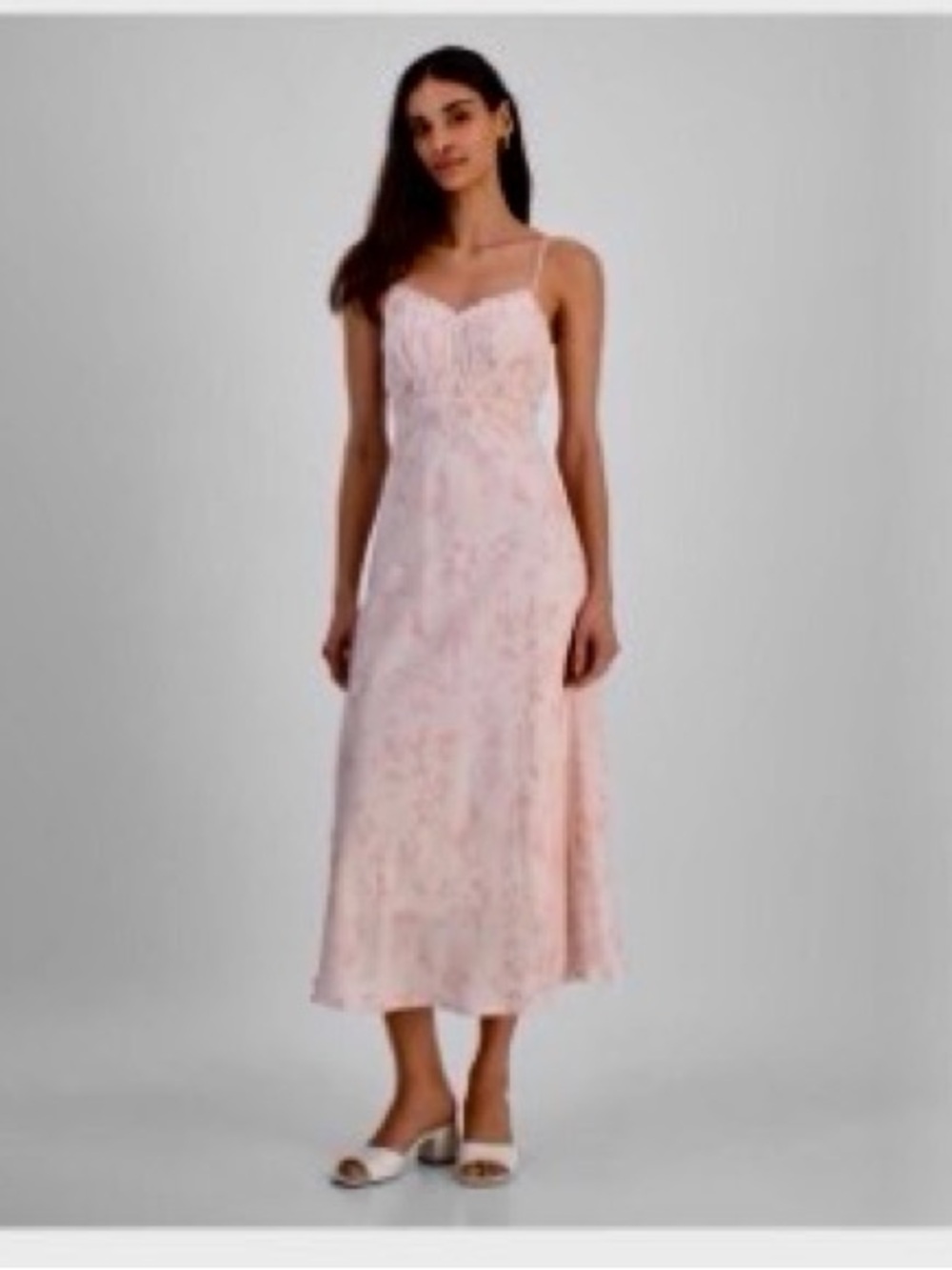And Now This
Women's Shirred Midi Slipdress feet small too